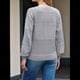 thumbnail image 5 of Suéteres de Punto para Mujer, Otoño, Cuello en V, Larga, Suéter Informal Holgado. Gris S, 5 of 6