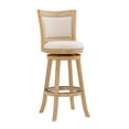 thumbnail image 6 of Linon Tredwell Round 31" Mid Back Swivel Bar Stool, Light Driftwood/Beige, 6 of 7