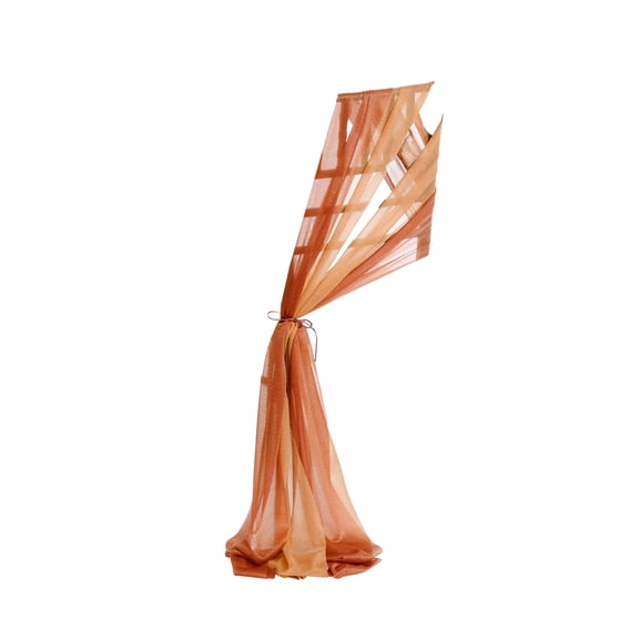 SLYNSHome Chiffon Chair Sash, Two Tone Pearl Sheer Chair Back Decor, Elegant Wedding Chair Cover for Banquet Hotel Party Event Decoration
