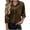 Brown, variant on qelini Velvet Shirts for Women Long Sleeve Tops Basic Tee Solid Lapel Collared Button Down Dressy Formal Blouses with Pocket