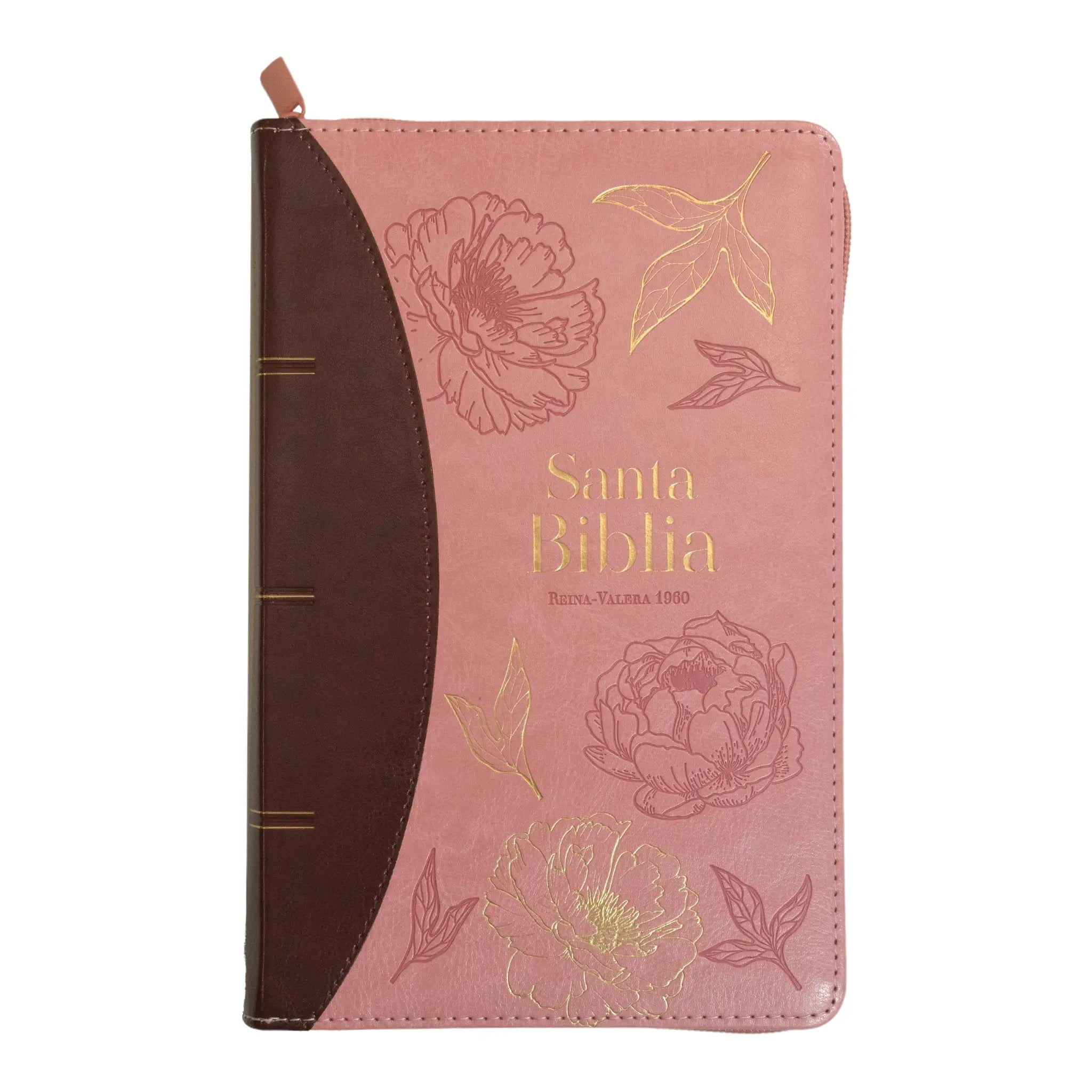 Reina Valera 1960, Tamano Manual, Letra Grande, Imitacion Piel Rosa Con Indice Y