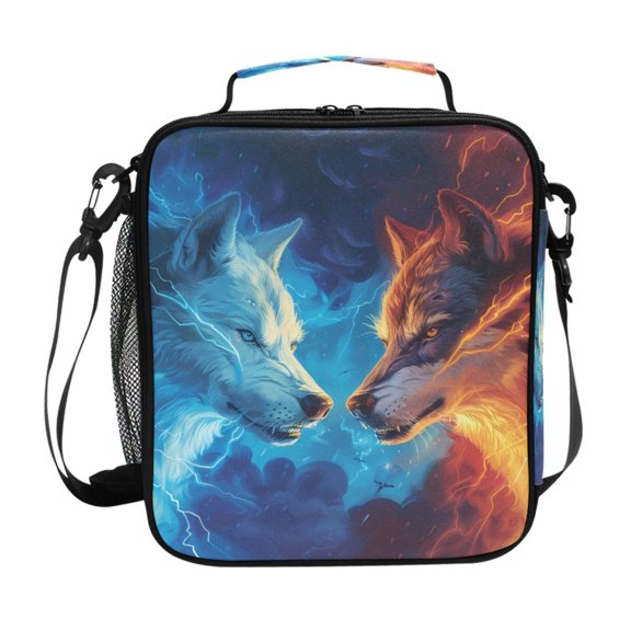ALAZA Artistic Wild Wolfs Animal Lunch Box Insulated Lunch Bag Reusable Thermal Cooler Tote School Picnic