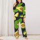 thumbnail image 2 of Fotbe Fresh Avocado Conjunto de Pijama de Manga Larga para Mujer con Estampado, Ropa de Dormir de 2 Piezas, Conjunto de Casa Suave y Cómodo con Bolsillos-Large, 2 of 7