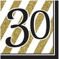 thumbnail image 3 of Creative Converting Black And Gold Milestone Napkins (Pack Of 16), 3 of 6
