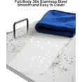 thumbnail image 6 of Rugerasy 50 inch Stainless Steel Dog Bathing Station, Dog Grooming Tub, with Stairs, Floor Grate & Faucet for Dog Bathtub for Large, Medium & Small Pets, 6 of 7