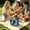 Blue, variant on WEIOUKC Reusable Drink Carrier with Handle – Insulated, Collapsible 4-Cup Beverage Bag with No-Spill Base,for Coffee Cups, Tumblers & Water Bottles, Travel & Picnic Bag