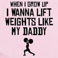 thumbnail image 2 of CafePress - Lift Weights Like My Daddy Body Suit - Baby Light Bodysuit, Size Newborn - 24 Months, 2 of 4