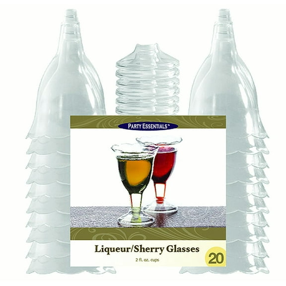 1 - Party Essentials 2 Oz. Liqueur / Sherry Glasses - Clear 20 Ct.