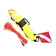 thumbnail image 4 of Marcador de boya de buceo de alta visibilidad con cuerdas de 25 m, inflable, reflectante para entrenamiento. Amarillo, 4 of 9