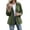 Army Green, variant on Tqcoqu Women's Lightweight Windproof Casual Trench Jacket Lapel Button Down Coat with Plaid Lining and Pockets