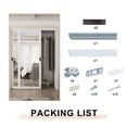 thumbnail image 4 of 60" x 80" Height Mirror Sliding Closet Doors Forested With Silent Sliding Rollers, Contemporary Design For Walk-In Closets And Nursery Rooms, 4 of 8