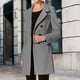 thumbnail image 1 of Abrigo y chaquetas informales de manga larga sin capucha para mujer, abrigo informal de invierno con cuello vuelto y bolsillos, liso, degradado, sin capucha, regular, de manga larga para mujer, 1 of 6
