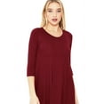 thumbnail image 5 of Moa Collection Women's Basic Round Neck 3/4 Sleeves A-line Casual Maxi Dress, 5 of 5
