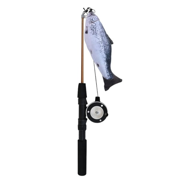 Juguete de pesca telescópico, ejercitador, resistente, divertido, para jugar y hacer ejercicio. Varía de Salmón