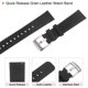 thumbnail image 5 of Rápido Desenganche Auténtico Cuero Reloj Banda 20mm Ancho Flor Vaca Cuero Reloj Correa para Hombres y Mujeres, Negro y Plata Tono, 5 of 8
