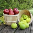 thumbnail image 2 of Cornucopia Brands Round Wooden Baskets (4-Pack, Natural); Wood Fruit Buckets w/ Handle, 4-Quart Capacity; 6.1 Inch Tall by 8 Inch Diameter, 2 of 5