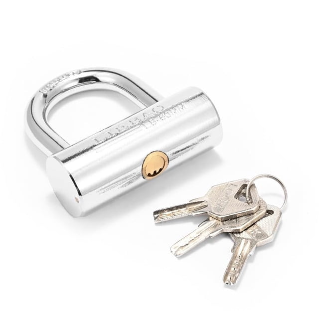 Candado Havelaugh de acero inoxidable resistente de 80 mm con 3 llaves