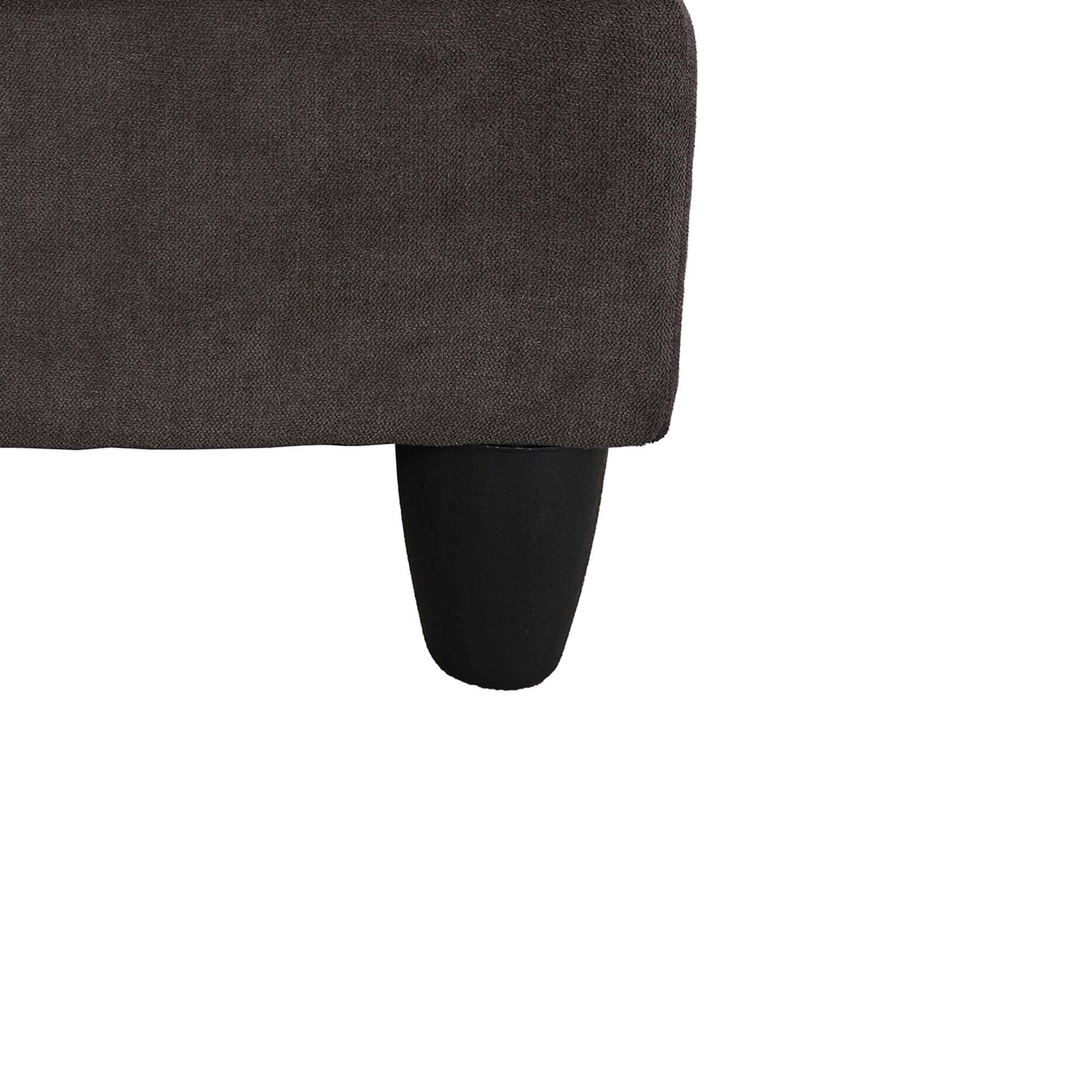 MAYEERTY 97" Modern 3-Piece Fluffy Fabric Couch Set - Dark Brown, Rich Plush Tone, Warm Living Room Seating