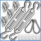 thumbnail image 1 of Kit de fijación de toldo M8 de alta resistencia, kit de fijación de toldo de acero inoxidable 304 para triángulo y cuadrado, kit de accesorios (m8) Baobao, 1 of 5