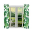 thumbnail image 3 of BSDHOME Wave Seamless Green Window Curtain Kitchen Curtain 26x39 inches (Two Piece), 3 of 3