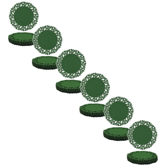 12PCS Round Felt Decorative Placemats Heat Resistant Non-Slip Table Mats – Stylish Dining, Coffee Table & Party Decor
