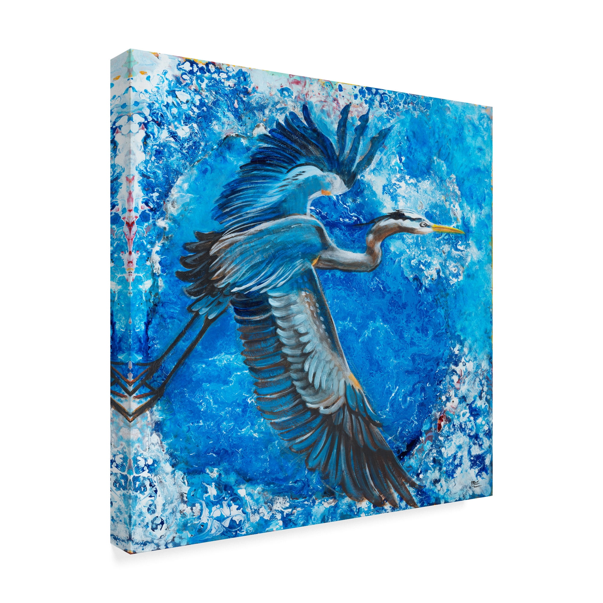 Trademark Fine Art 'Blue Heron In Painting' Canvas Art by Cecile Broz