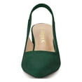 thumbnail image 6 of BLISSFUL STEP Women's Block Heel Pumps Slingback Heels Dark Green 8.5, 6 of 7