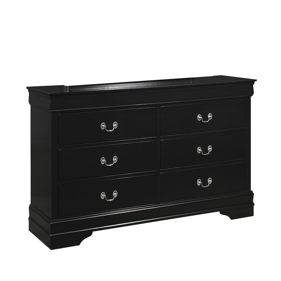 Louis Philippe Traditional Black Dresser