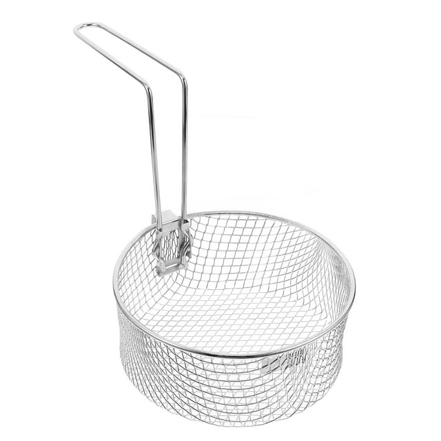 Cesta para freír de acero inoxidable, cesta para freír, cesta para freír con asa, cesta para freír, cesta para freír pollo, colador, herramienta para freír alimentos