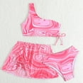 thumbnail image 6 of GYRATEDREAM Girls 3 Pieces Swimsuit Bikini Set With Beach Skirt Teen Big Girl Bathing Suit 9-16 Years, 6 of 7
