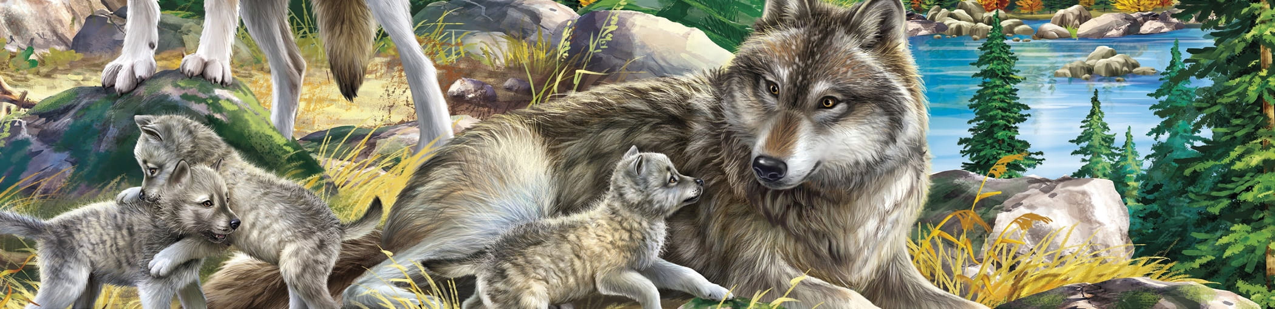 Ceaco - Image World - Wild - Wolves and Eagles - 1000 Piece Interlocking Jigsaw Puzzle