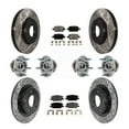 thumbnail image 1 of Transit Auto Front Rear Hub Bearing Assembly Coated Disc Brake Rotor and Semi-Metallic Pad Kit (10Pc) for Car Chevrolet Equinox GMC Terrain with 300mm Diameter - Left Right Side KBB-127034, 1 of 11