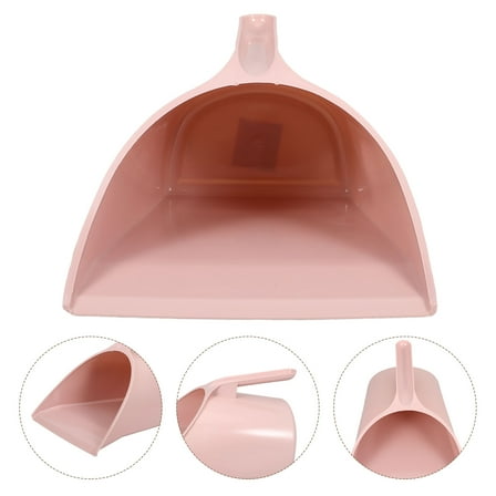 IMIKEYA 2pcs Ergonomic Handle Hand Dust Pan Pink Plastic Dust Catcher Kitchen Use