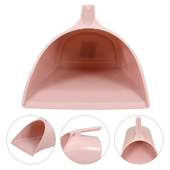 IMIKEYA 2pcs Ergonomic Handle Hand Dust Pan Pink Plastic Dust Catcher Kitchen Use