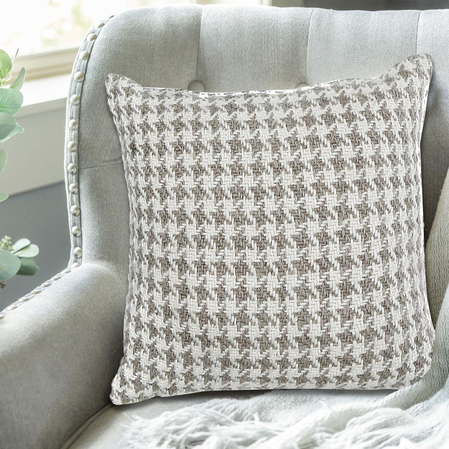 Coton Coussin De Texture Lourde 22 X 22 - Ensemble De 2