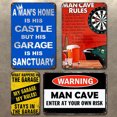 thumbnail image 3 of Placa de metal vintage Wdftyju Decoración de pintura rectangular 30x40 cm 4 piezas, 3 of 9