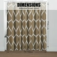 thumbnail image 5 of Brown Geometric Shower Curtain, Waterproof Design and Polyester, Quick-Drying, Weighted Hem, Brown Fabric Shower Curtains Set for Bathroom W 72 x H 72, Machine Washable with 12 Hooks, 5 of 6
