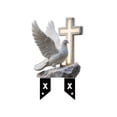 thumbnail image 2 of QuanTara Memorial Garden Plaques Set of 2, 7.87x5.91in Acrylic Heart Shaped Outdoor Plaque with Ground Stake, Butterfly Design for Yard, Lawn, Pet or Family Remembrance Decor, 2 of 6