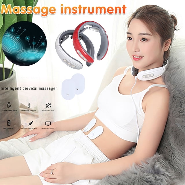 Neck Pain Relief,Heat Therapy,Rechargeable,Shoulder Support,Cervical Alignment,Ergonomic Design,Comfortable,Portable,Pain Management,Office,Home,Travel,Athletes,PENDANE,White