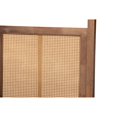 thumbnail image 4 of Baxton Studio Malia Modern and Contemporary Walnut Brown Finished Wood and Synthetic Rattan Queen Size Canopy Bed, 4 of 5