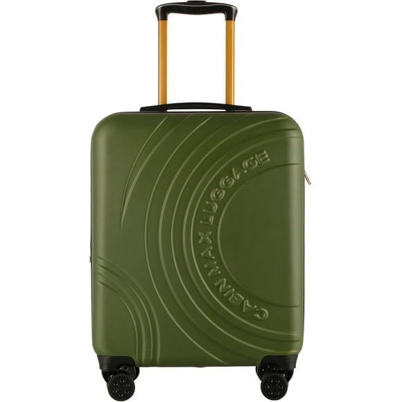Cabin Max Velocity 55x40x20cm (22x16x8") Expandable Suitcase 4 Wheel Luggage Cabin Bags Suitable for Ryanair, Easyjet, Jet 2 Carry On (Inca Green)