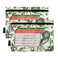 thumbnail image 5 of FORMRS 2 Pack Pencil Pouch for 3 Ring Binder with Clear Window Zipper Case, Green Floral, 5 of 6