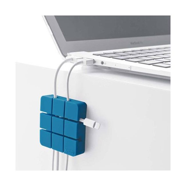 YAMAZAKI home 2678 2.4 x 2.4 in. Web Cable Organizer - Large, Blue