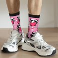 thumbnail image 6 of Logiee Panda Heart Valentine Pink Print Adult Socks for Men & Women,Calf Socks, Ankle Socks,Boots Socks,Breathable Casual Sock,Unisex Crew Socks, 6 of 6