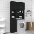 thumbnail image 1 of vidaXL Washing Machine Cabinet Set Black Engineered Wood, 1 of 5