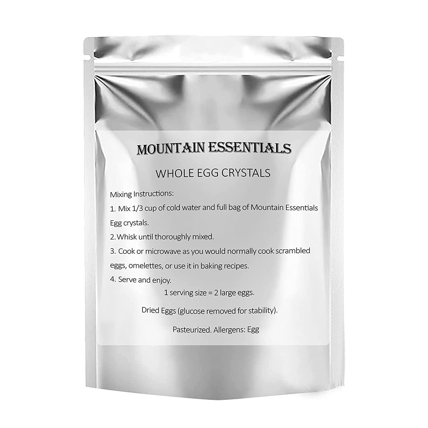Mountain Essentials Dehydrated Whole Powdered Egg Crystals Long Term