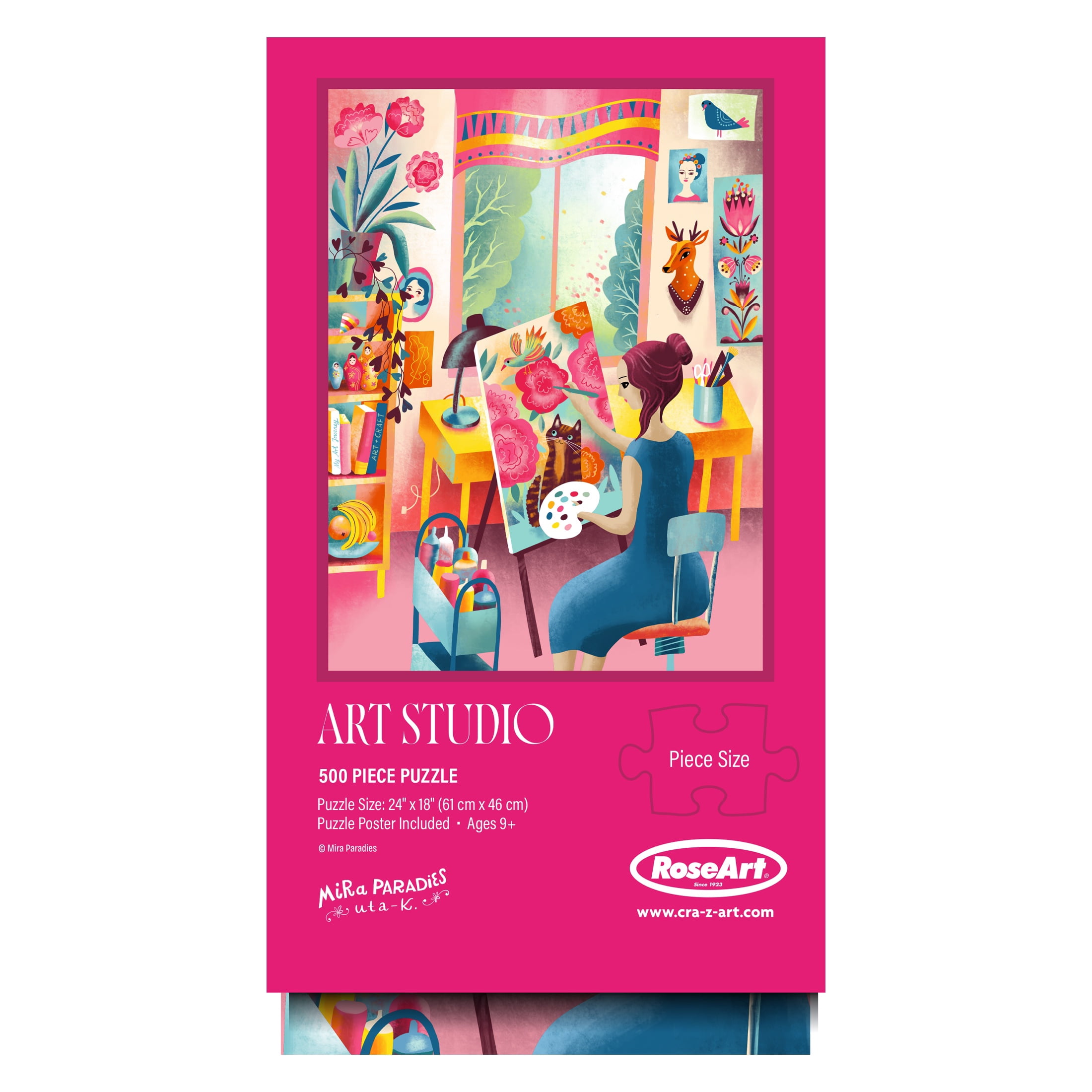 RoseArt Vertical Visions 500-Piece Art Studio Adult Interlocking Puzzle