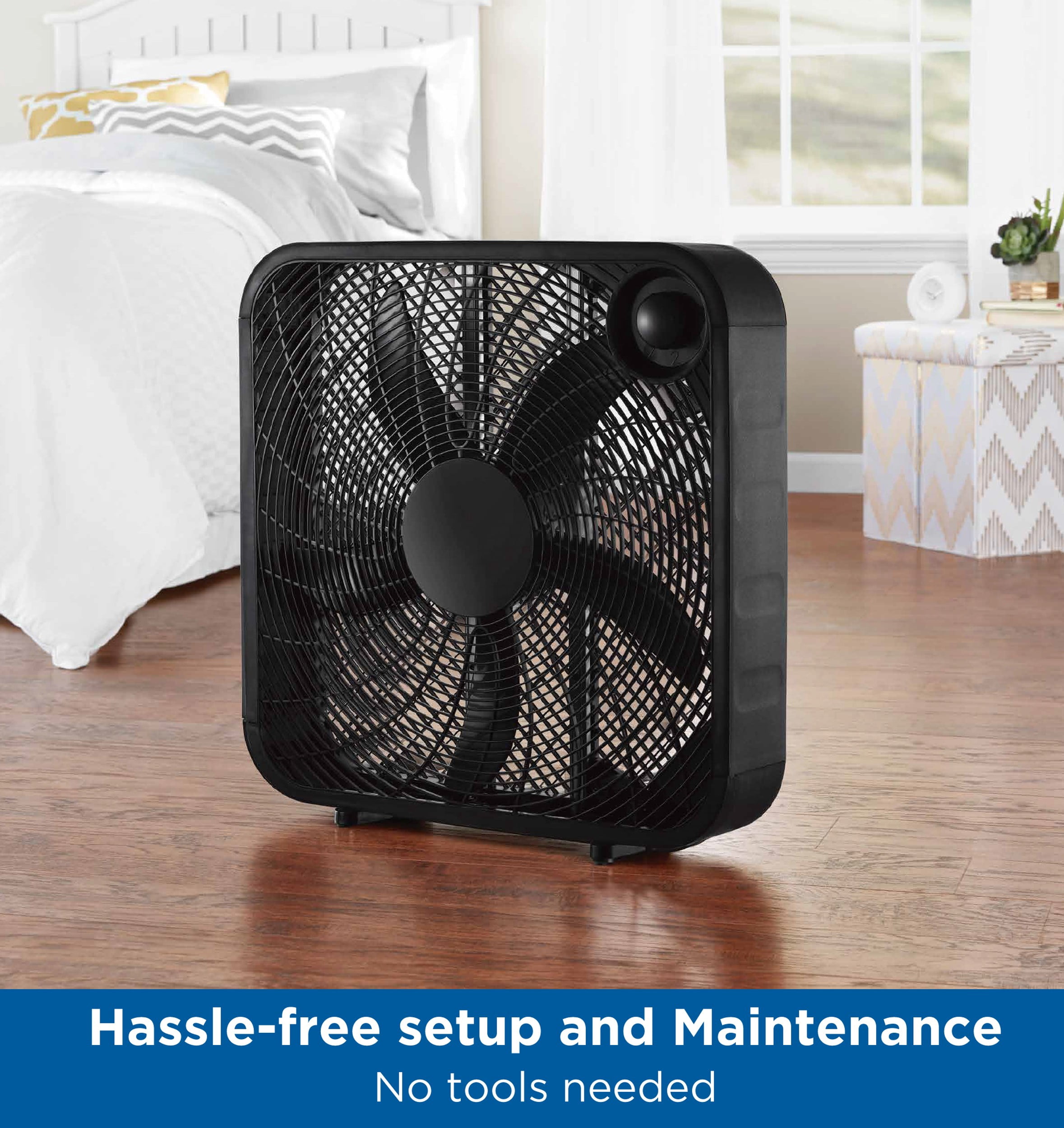 (2 pack) Mainstays Black 20-inch 3-Speed Box Fan, FB50-16HB,