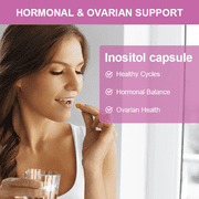 Myo-Inositol & D-Chiro Inositol - Most Beneficial 40:1 Ratio -Hormonal Balance & Healthy Ovarian Function Support for Women - 120 Capsules