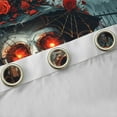 thumbnail image 4 of Manfei Gothic Skeleton Blackout Curtains Set of 2 (52x84 Each),Happy Halloween Window Curtains,Red Rose Gloral Curtains and Drapes For Girls Boys,Ultra Soft Home Decor, 4 of 6